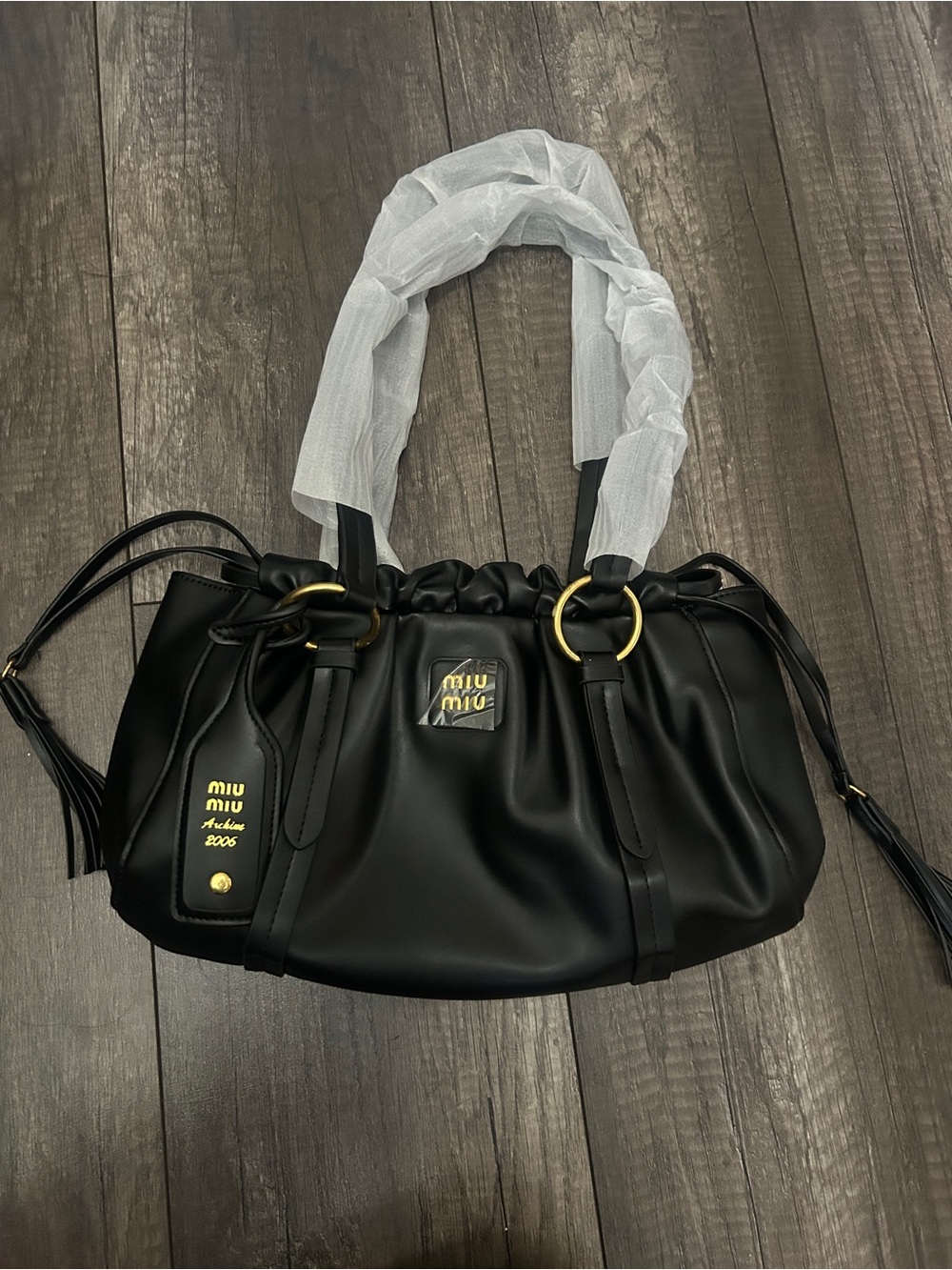 Black Leather Tote bag